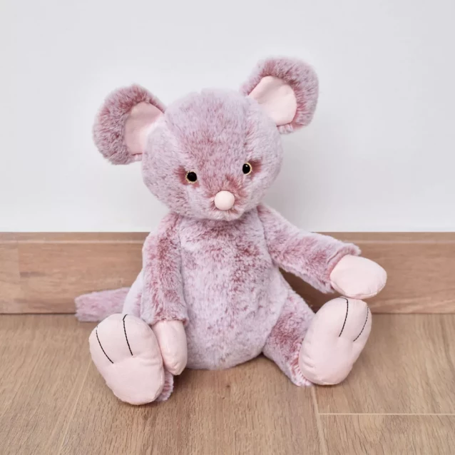 М'яка іграшка Doudou Рожева мишка Лілі 25 см (HO3068) - 3