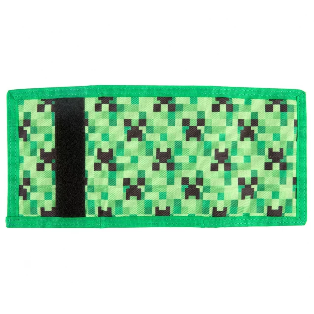 Кошелек Пиксель на три отделения, зеленый, Minecraft Pixel Life Tri-Fold Wallet Green - 2