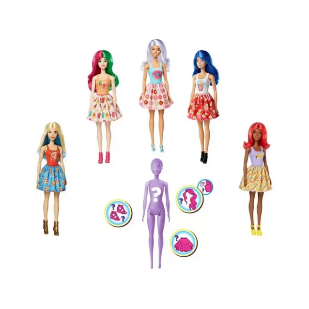 MATTEL BARBIE кукла "Цветное перевоплащение" Barbie, cерия 2 в ас. - 1