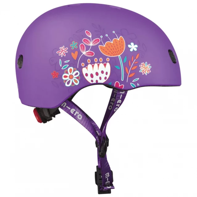 Защитный шлем Micro Размер M 52-56 см фиолетовый с цветами (AC2138BX) - 4