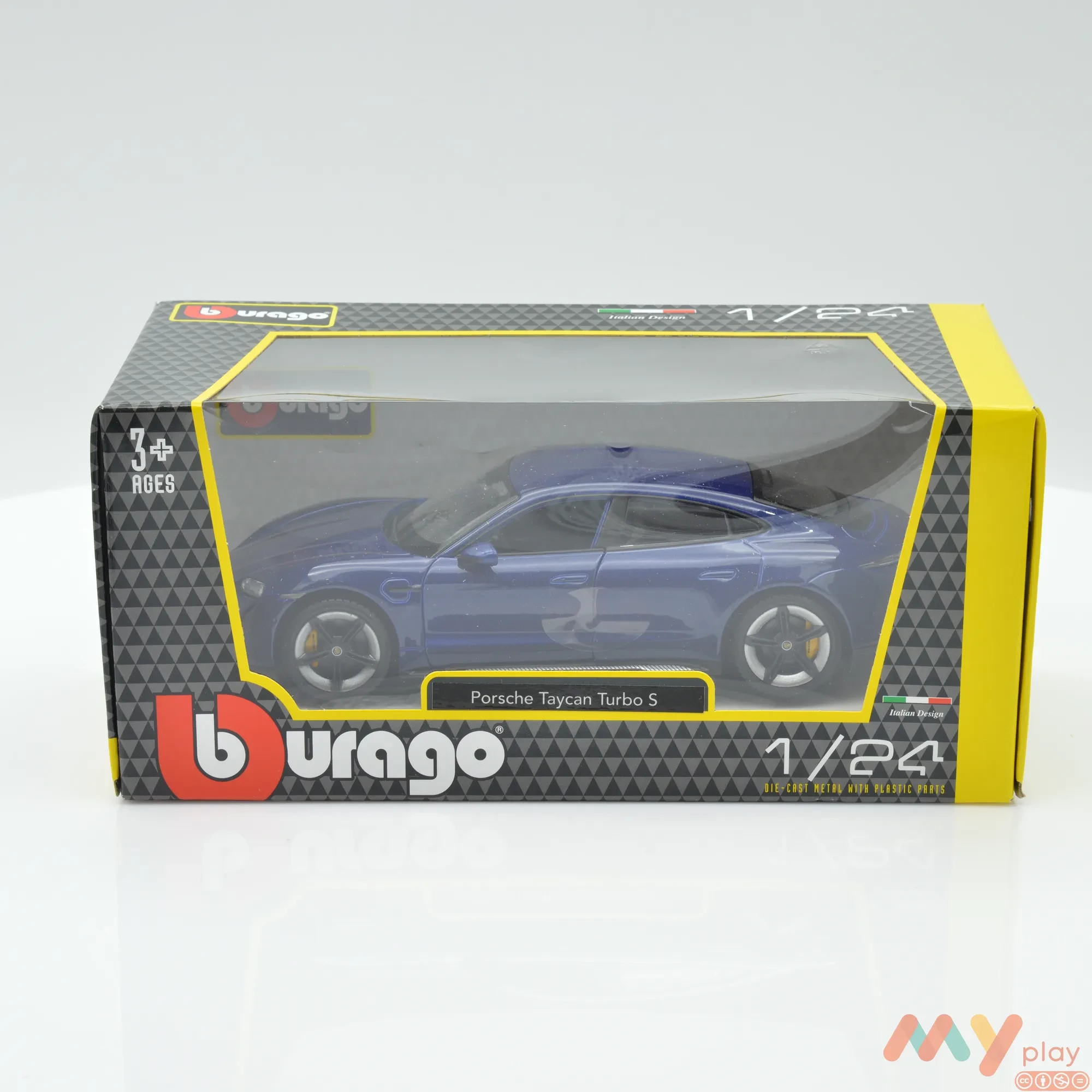 Автомодель Bburago Porsche Taycan Turbo S 1:24, в асорт. (18-21098) - ФОТО в 360° - 1