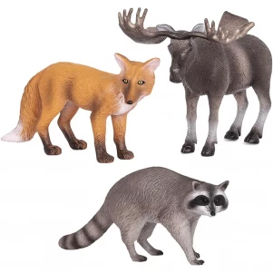 Набір фігурок Terra Лісові Тварини: лисиця, лось, єнот (AN2806Z) дитяча іграшка