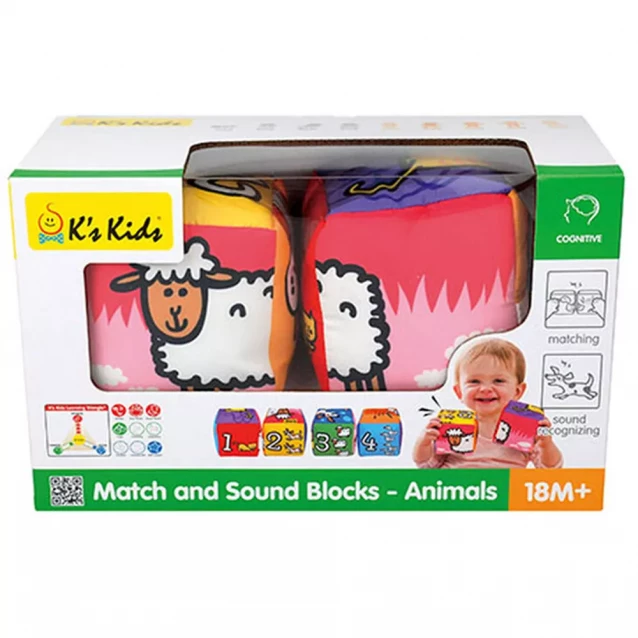 Кубики K's Kids Тварини музичні (KA10755-GB) - 1