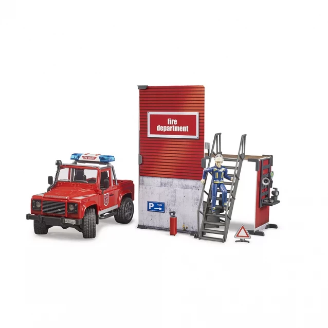 Іграшковий набір пожежна станція з Land Rover Defender - 2