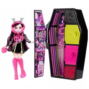 Кукла с сюрпризами Monster High Неоновые и бомбардировщики Ужас-секреты Дракулоры (HNF78) кукла