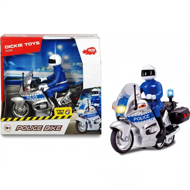 Мотоцикл Dickie Toys Поліцейський патруль з фігуркою (327593) - 3