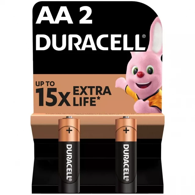 Батарейки лужні Duracell AA 2 шт (5006199/5014419/5015105) - 1