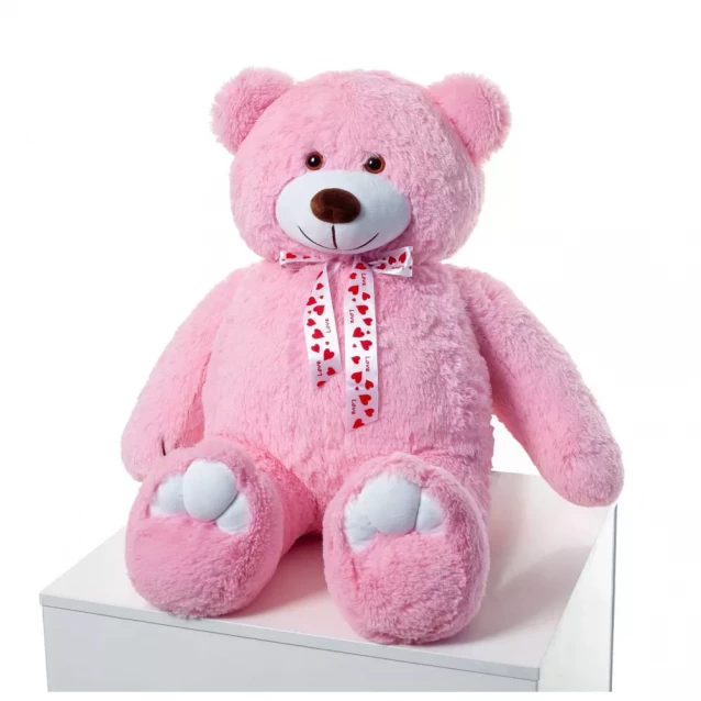 MISTER MEDVED Игрушка мягконабивная медвежонок розовый 110 см - 1