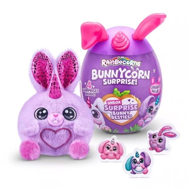 Мягкая игрушка Rainbocorns Bunnycorn Surprise! Кролик фиолетовый (9260D) - 1