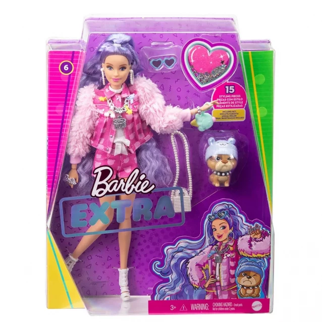 Лялька Barbie Extra з бузковим волоссям (GXF08) - 6