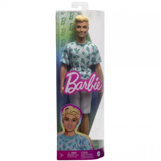 Лялька Barbie Модник Кен у футболці з кактусами (HJT10) - 2