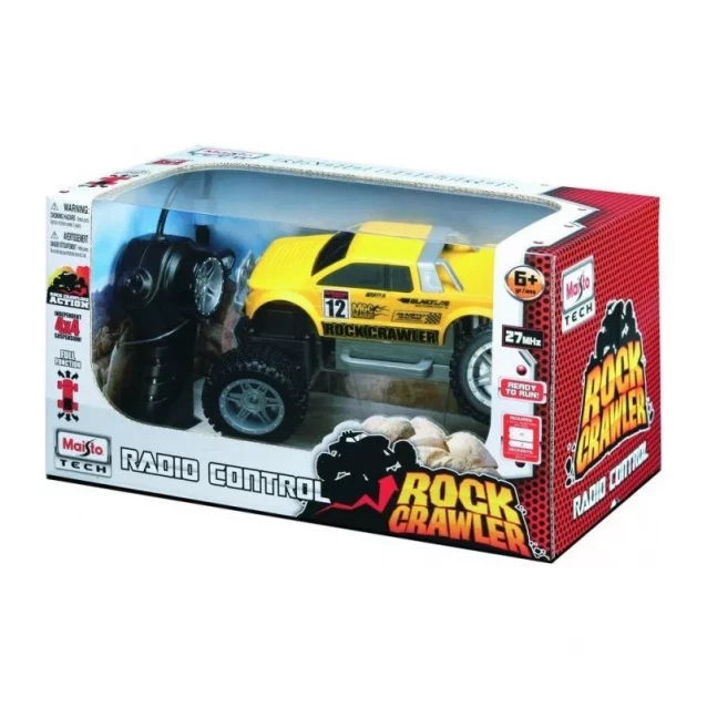 MAISTO TECH Автомодель на р/к Rock Crawler Jr. батарейки в компл. , желто-черный 81162 yellow/black - 2