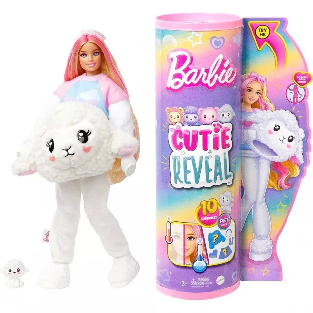 Кукла Barbie Cutie Reveal Мягкие и пушистые Ягненок (HKR03) - 1