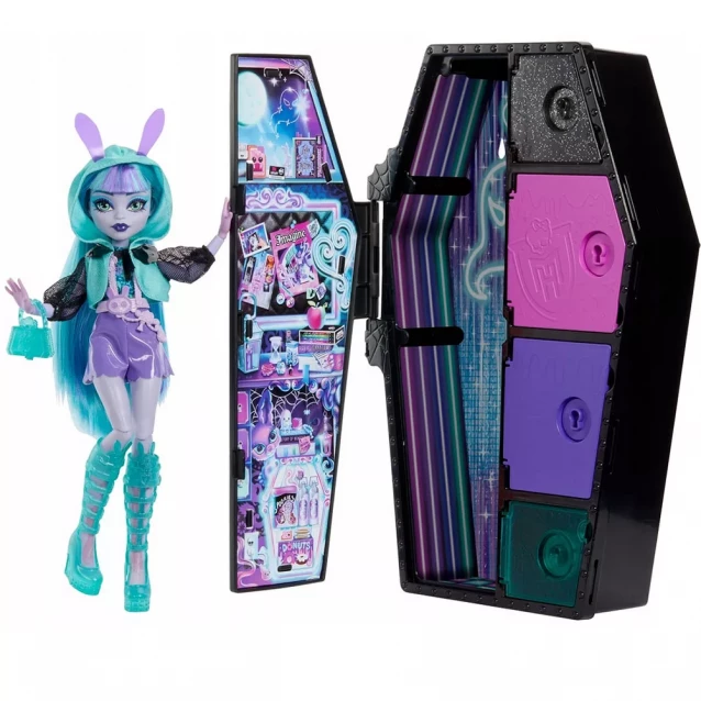 Кукла с сюрпризами Monster High Неоновые и бомбардировщики Ужас-секреты Твайлы (HNF82) - 1