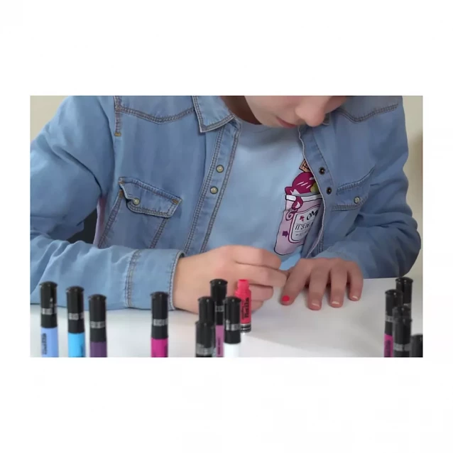 MALINOS Детский лак-карандаш для ногтей Creative Nails на водной основе (2 цвета Черный + Малиновый) - 5