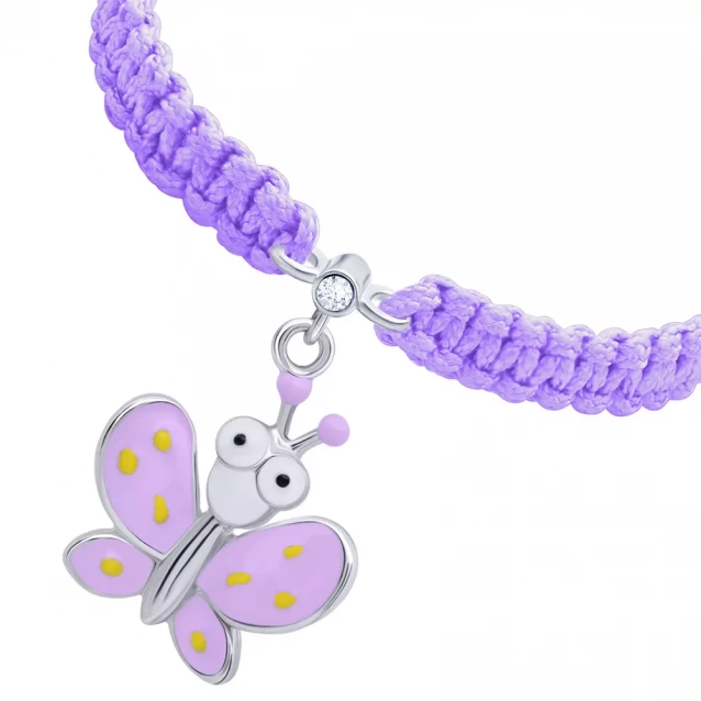 UMA&UMI Браслет плетений Метелик фіолетовий з очима - 2