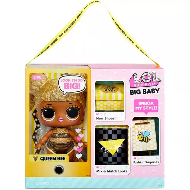 Лялька L.O.L. SURPRISE! серії Big B.B.Doll - КОРОЛЕВА Бджілка (578192) - 1