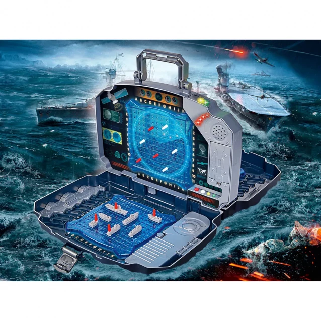 NORIS Игра "Морской бой" в кейсе, 44 x 25 см, со звук. и свет. эффектами, 5+ - 2