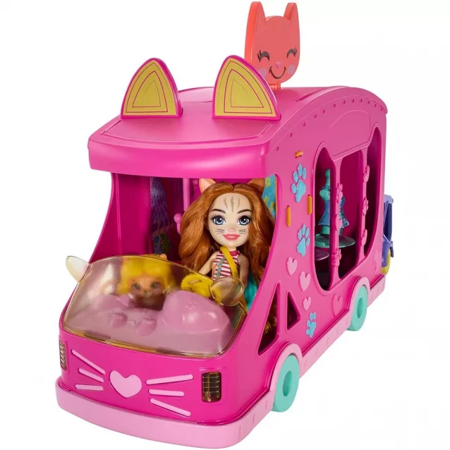 Кукольный набор Enchantimals Модный фургончик госпожи Кошечки (HPB34) - 1