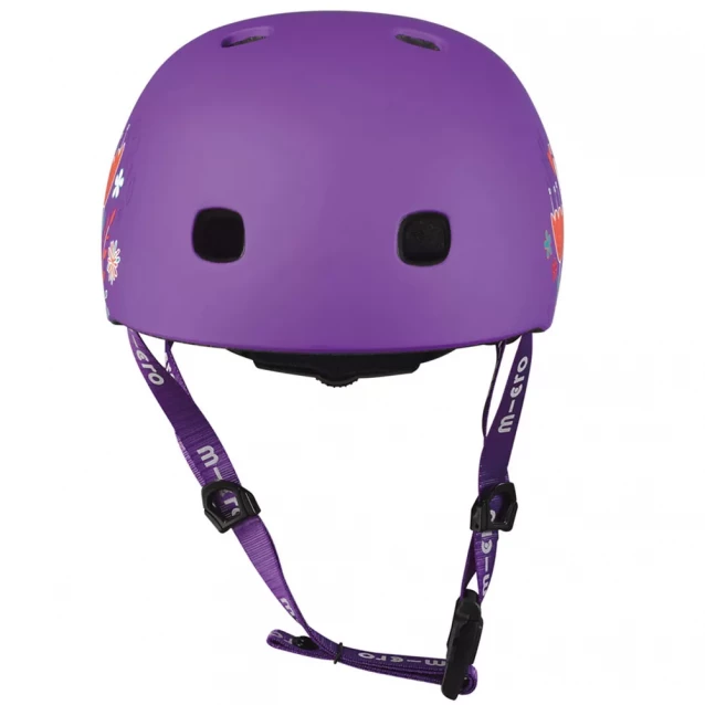 Защитный шлем Micro Размер M 52-56 см фиолетовый с цветами (AC2138BX) - 3