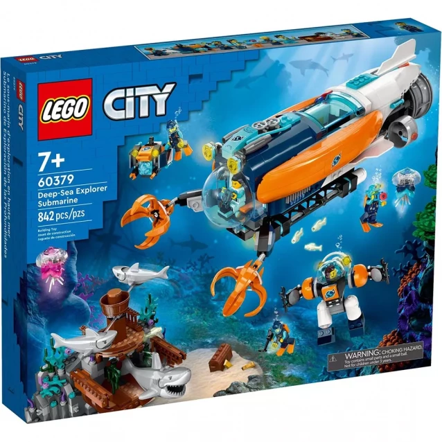 Конструктор LEGO City Підводна дослідницька субмарина (60379) - 1
