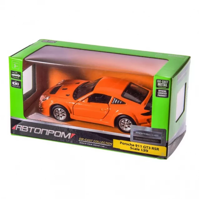 Іграшка машина метал арт. 4347 "АВТОПРОМ", 2 кольор., 1:39 Porsche 911 GT3 RSR,2 кольор.,відкр.двер - 5