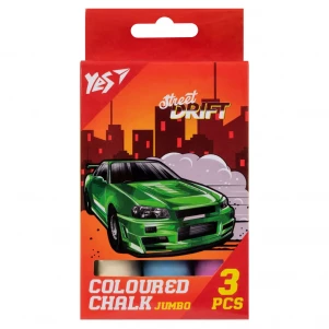 Крейда кольорова Yes Street Drift Jumbo 3в1 (400494) дитяча іграшка