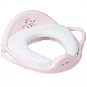 Туалетное сиденье Tega Зайчики мягкое светло-розовое (KR-020-104) для малышей