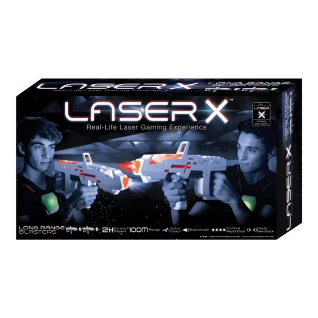 Ігровий набір для лазерних боїв - LASER X PRO ДЛЯ ДВОХ ГРАВЦІВ (2 бластера, 2 мішені) - 4