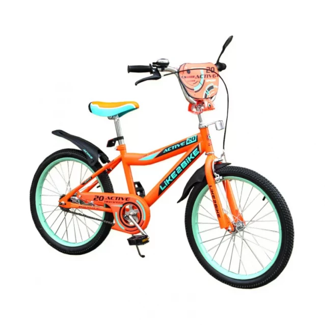 LIKE2BIKE Active Велосипед дитячий 2-х коліс. 20" (помаранчевий, без тренув. коліс) - 1