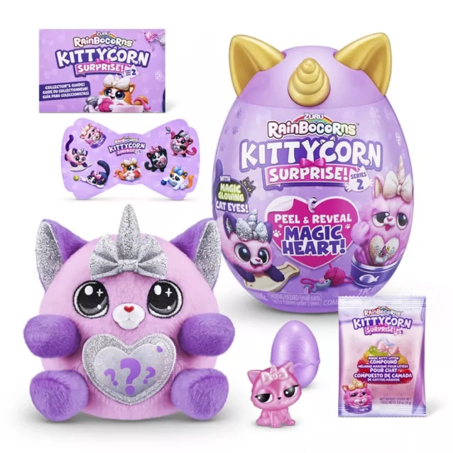 М'яка іграшка Rainbocorns Kittycorn Surprise фіолетова (9279E) - 2