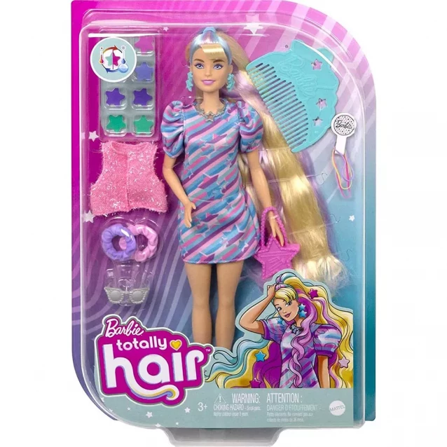 Лялька Barbie Totally Hair Зіркова красуня (HCM88) - 1