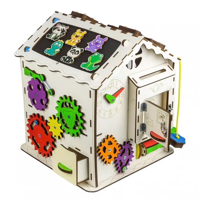 Бізіборд-куб GoodPlay Будиночок розвиваючий 30х30х40 (B007) - 5