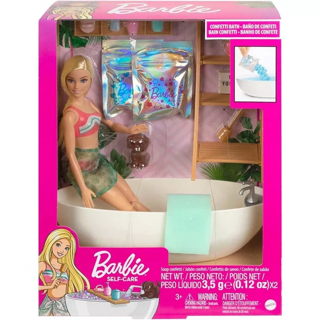 Ігровий набір Barbie Пінна ванна із конфеті (HKT92) - 2