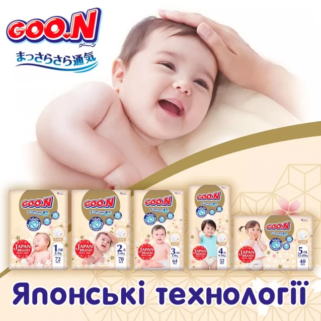 Подгузники Goo.N Premium Soft Размер 4L, 9-14 кг 52 ед (F1010101-155) - 8