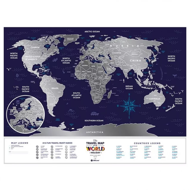 DREAM&DO Скретч карта світу "Travel Map Holiday World" (англ) (тубус) - 8