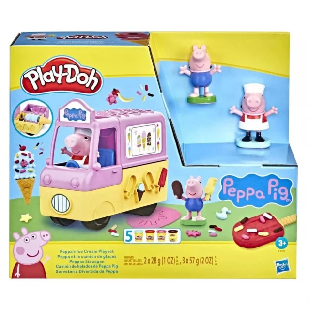 Набір для творчості з пластиліном Play-Doh Машинка з морозивом Свинки Пеппи (F3597) - 1