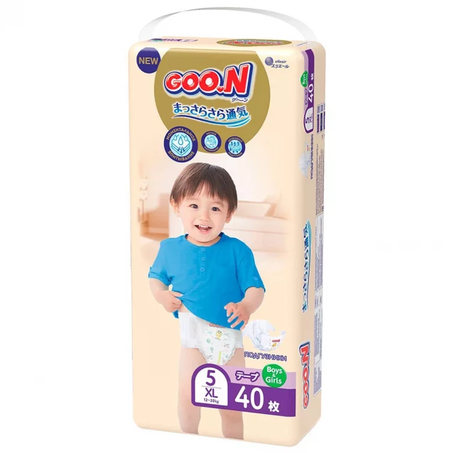 Підгузки Goo.N Premium Soft Розмір 5XL, 12-20 кг 40 од (863226) - 2