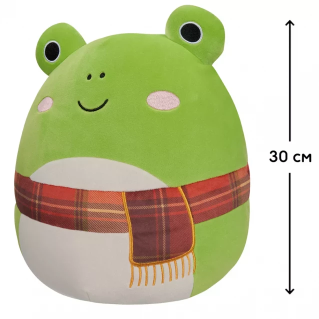 Мягкая игрушка Squishmallows Лягушка Венди в шарфе 30 см (SQCR04157) - 2