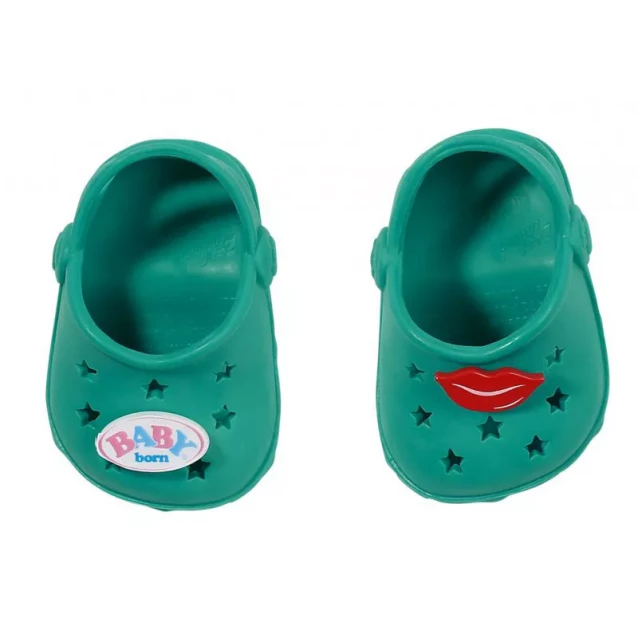 Zapf Взуття для ляльки BABY BORN - СВЯТКОВІ САНДАЛІ З ЗНАЧКАМИ (на 43 cm, зелені) 828311-6 - 1
