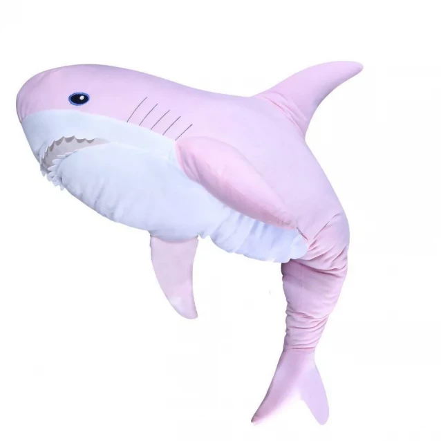 FANCY Іграшка м’яконабивна «Акула» рожева/лососева 100см - 1