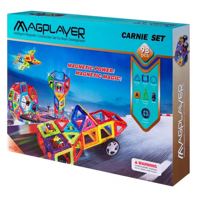 Дитячий конструктор MagPlayer 98 од. (MPA-98) - 1