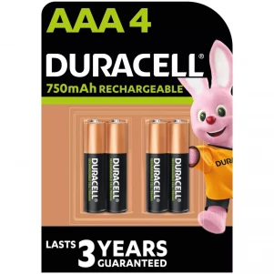 Акумулятори Duracell Rechargeable AAА 750 mAh 4в1 (5017005/5007331) дитяча іграшка