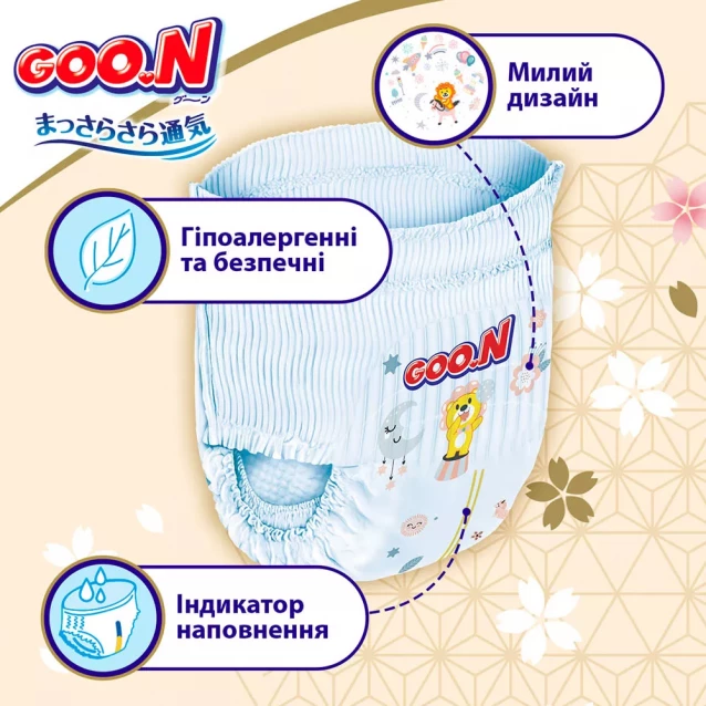 Трусики-підгузки Goo.N Premium Soft Розмір 3XL, 18-30 кг 22 од (F1010101-160) - 5