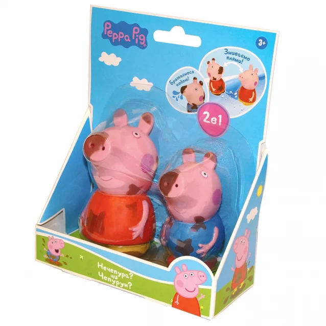 Набор игрушек для ванны Peppa Pig Пеппа и Джордж меняют цвет (122252) - 4