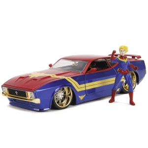 Машина Jada Marvel Ford Mustang з фігуркою Капітан Марвел 1:24 (253225009) дитяча іграшка