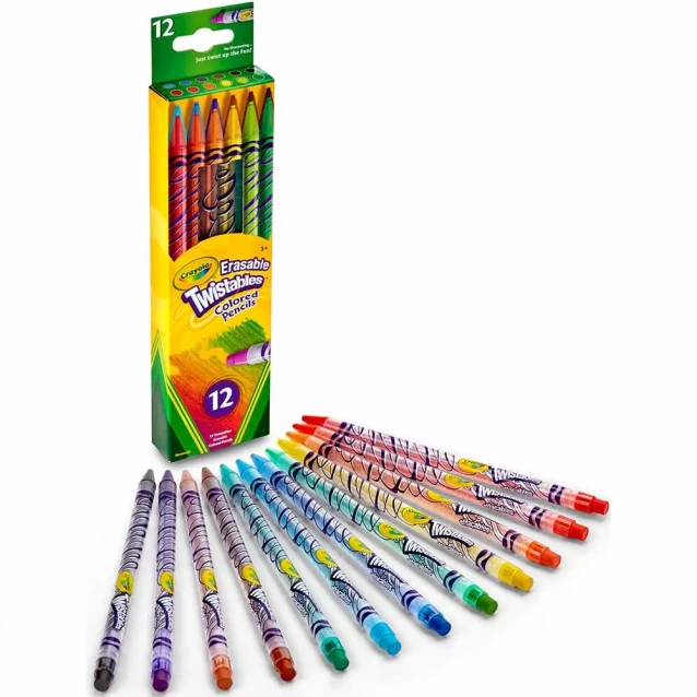 CRAYOLA Набір олівців "Твіст" з ластиком, (що викручуються та стираються), 12 шт 256360.024 - 3