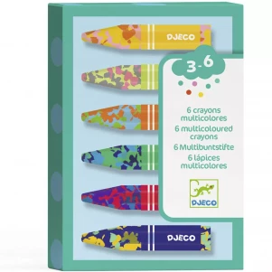 Djeco Набір із 6 різнокольорових воскових олівців DJ09006 дитяча іграшка