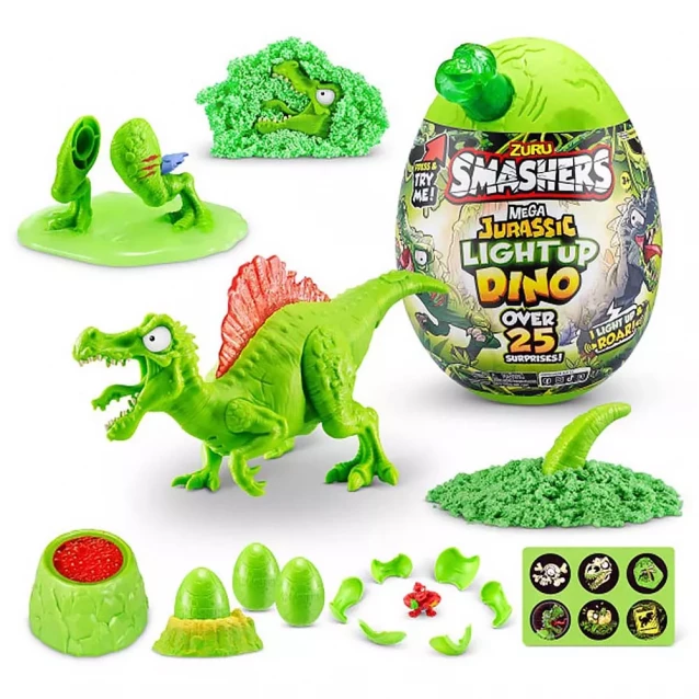 Игровой набор Smashers Mega Jurassic Light Up Dino Спинозавр (74108A) - 2
