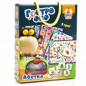 Гра зі дзвоником Vladi-Toys Гостре око Абетка (VT8010-14) дитяча іграшка